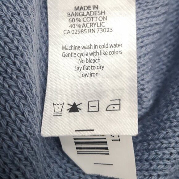 NWT Aeropostale Ladies Size XS Blue Cropped V-neck Sweater - Picture 7 of 11